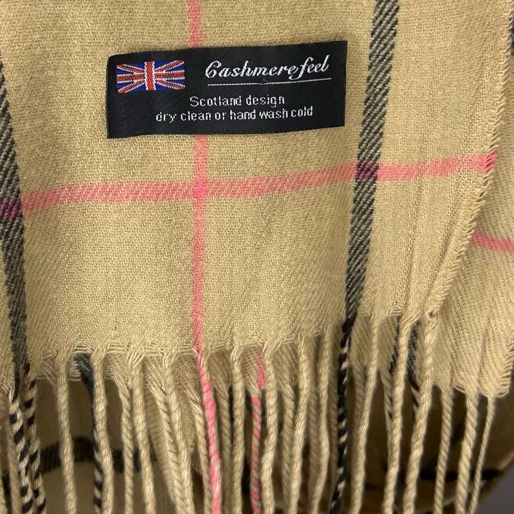Plaid Cashmere Feel Scarf Scotland Design Soft
